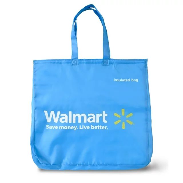 Walmart Reusable Insulated Polyethylene Grocery Bag, Blue - Walmart.com | Walmart (US)