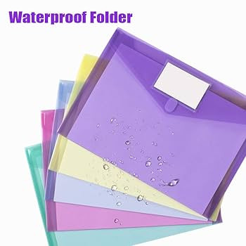 Sooez 24 Pack Plastic Envelopes Poly Envelopes, Clear Document Folders US Letter A4 Size File Env... | Amazon (US)
