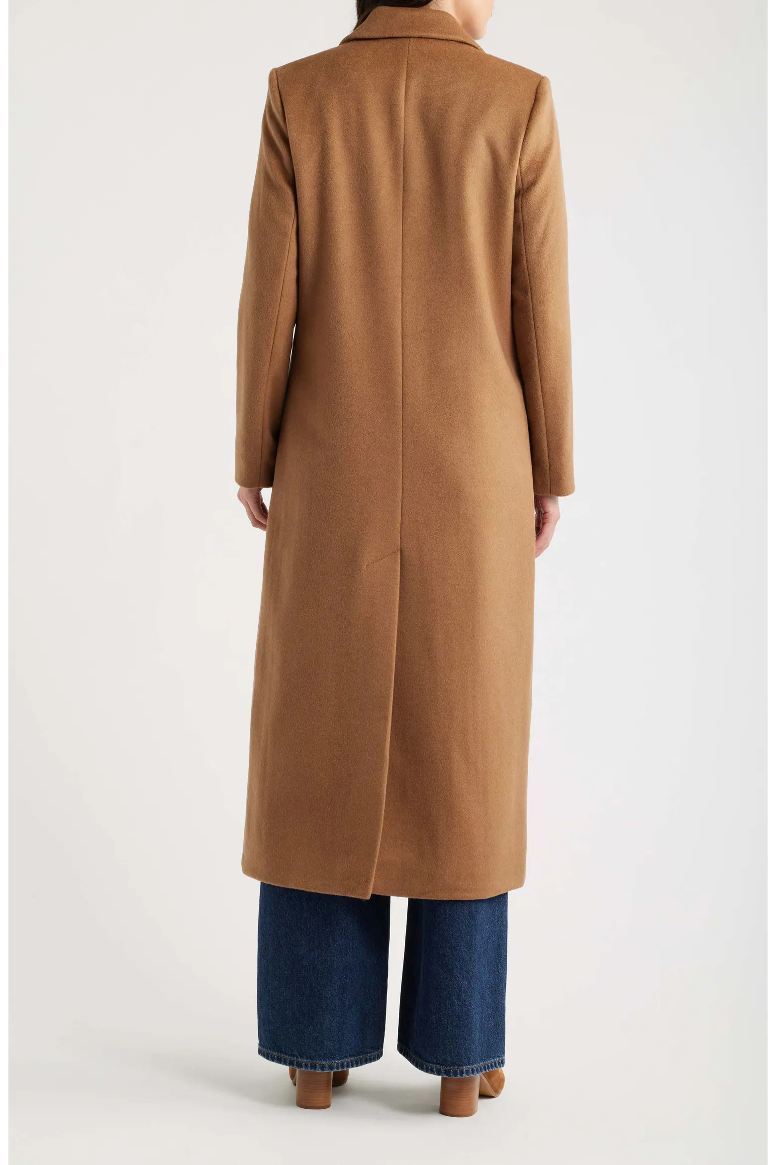 Double Breasted Longline Wool Blend Coat (Women) | Nordstrom | Nordstrom