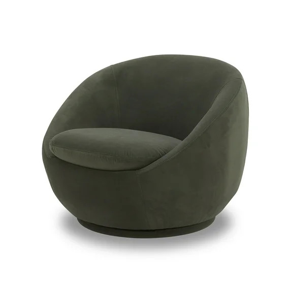 Better Homes & Gardens Mira Swivel Accent Chair, Olive Velvet | Walmart (US)
