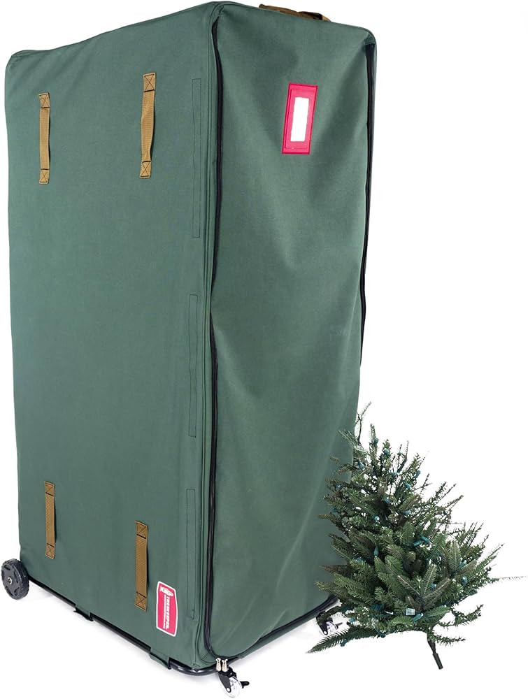 [Giant Rolling Tree Storage] - 15 Foot Christmas Tree Storage Bag | Heavy Duty Frame with Wheels ... | Amazon (US)