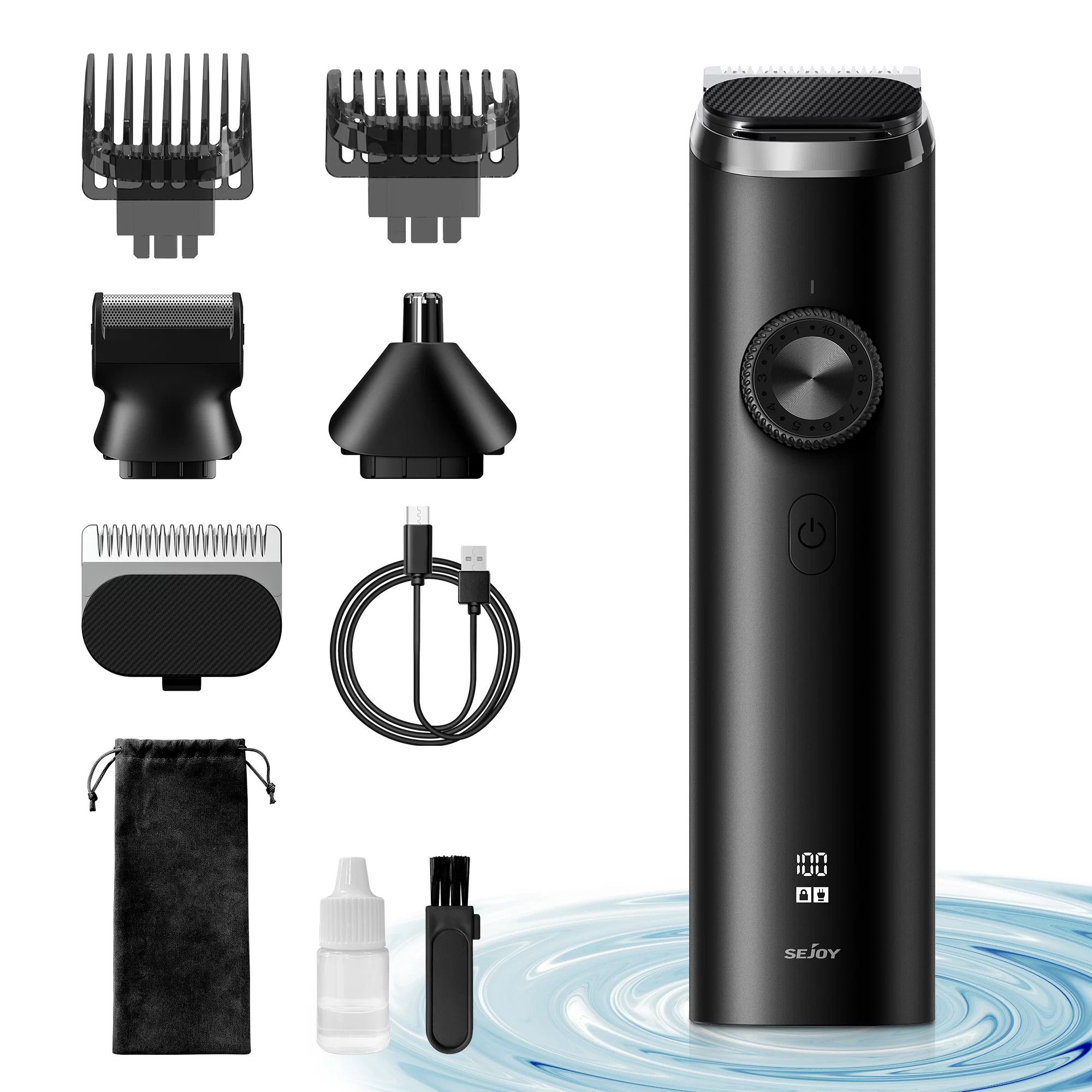 Sejoy Men's Beard Trimmer,Hair Clippers, Waterproof Electric Nose Haircut Mustache Body Trimmer C... | Walmart (US)