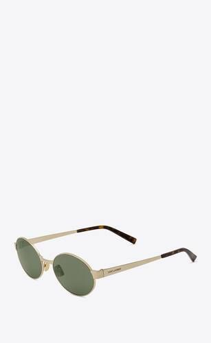 sunglasses with round metal frames and nylon lenses. | Saint Laurent Inc. (Global)