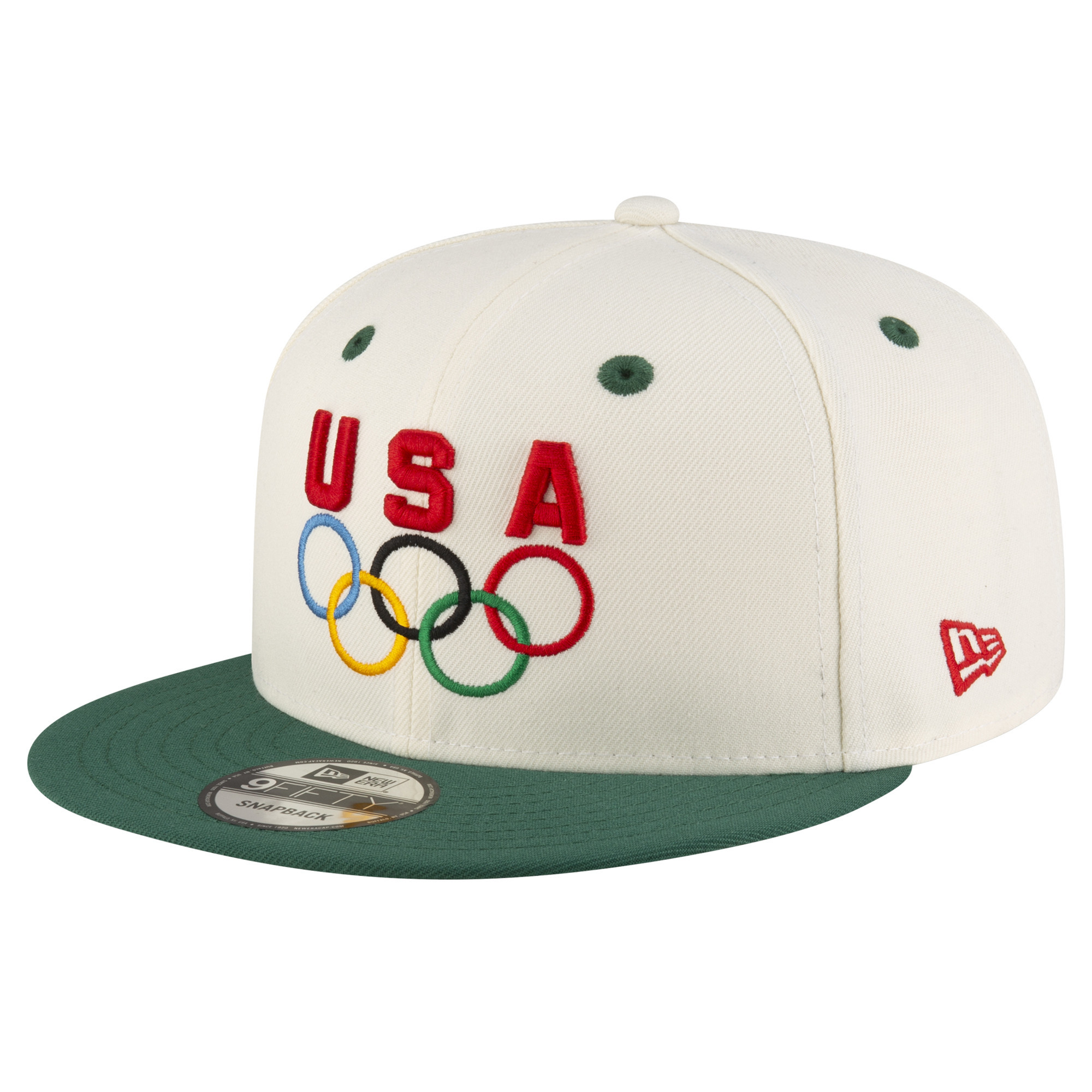 Men's New Era Cream/Hunter Green Team USA Chrome 9FIFTY Snapback Hat | Fanatics