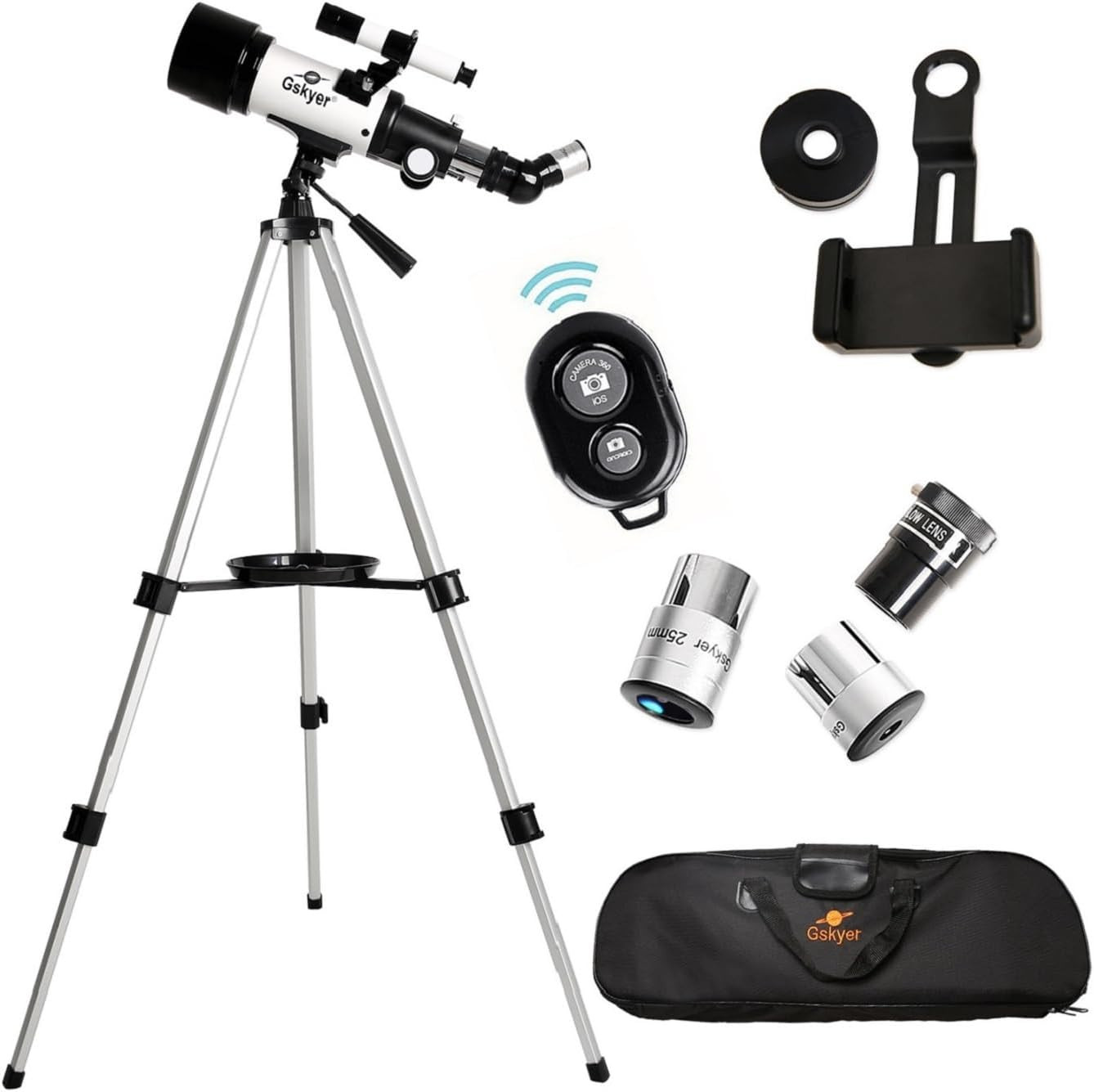 Gskyer Telescope, 70mm Aperture 400mm AZ Mount Astronomical Refracting Telescope for Kids Beginne... | Amazon (US)