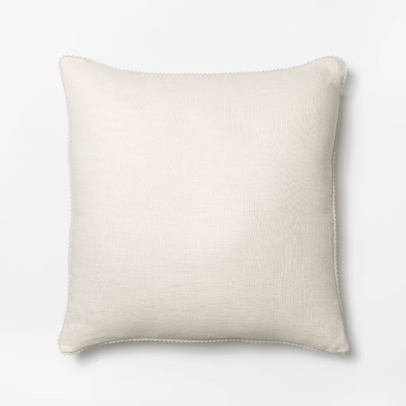 Chambray Throw Pillow with Lace Trim - Threshold™ designed with Studio McGee | Target