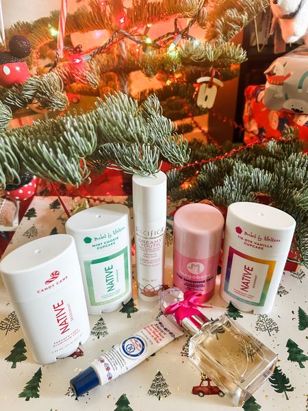 Beauty and skincare stocking stuffers
Gifts for her 
Clean deodorant 
Fragrance 
Lip salve 
Moisturizer 

#LTKGiftGuide #LTKbeauty #LTKHoliday