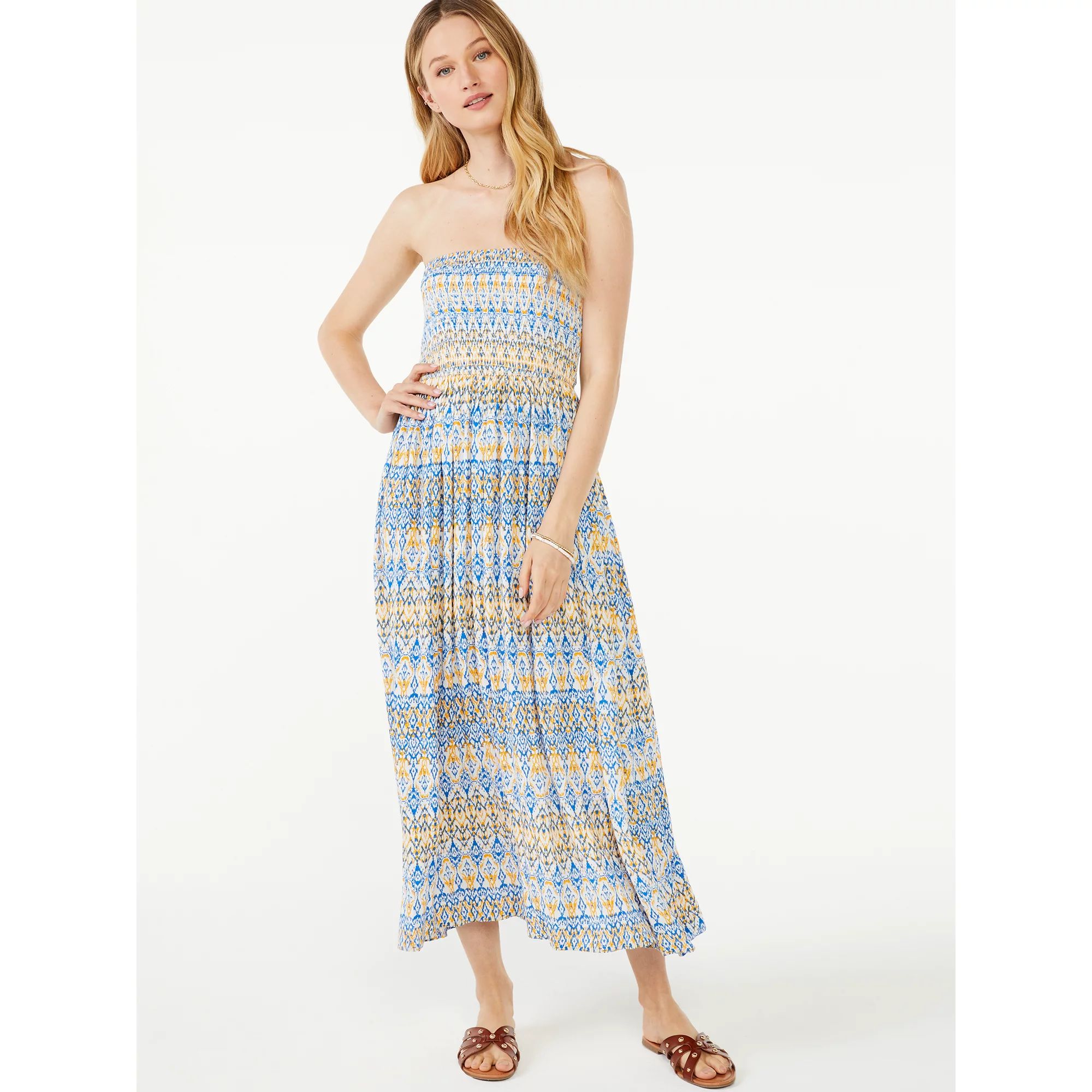 Scoop Women's Strapless Smocked Tube Dress | Walmart (US)