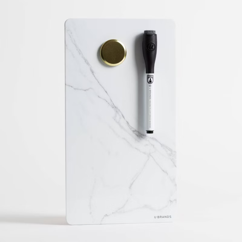 U Brands 5.5"x10" Magnetic Dry Erase Board Frameless: Small Whiteboard for Office & Locker Use | Target