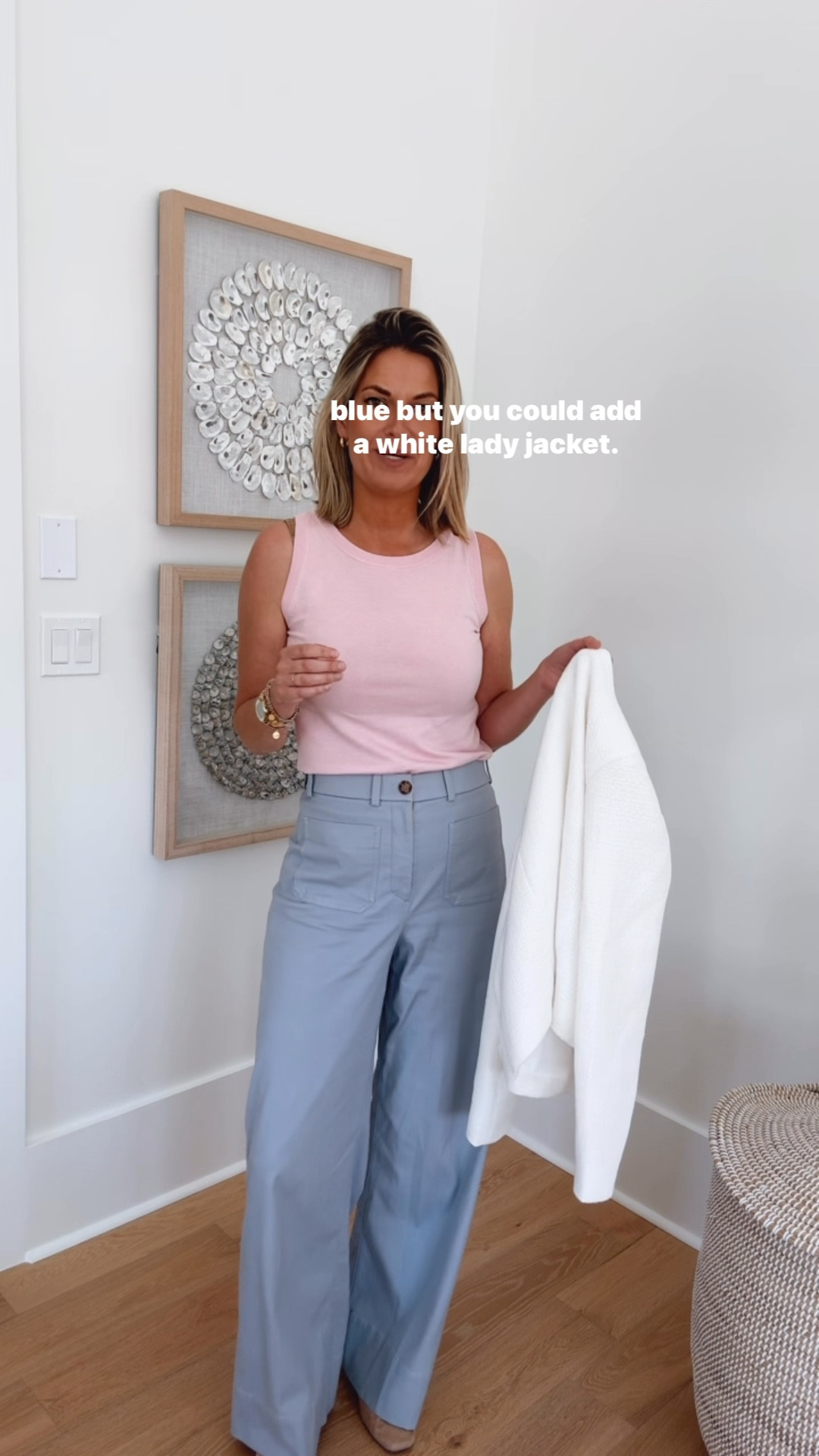 Easter outfit idea with pants.  Small top and small tall pants. I am 5’11”. Use code RACHELXSPANX for a new customer discount on the pants.  

#LTKTall #LTKSaleAlert #LTKWorkwear