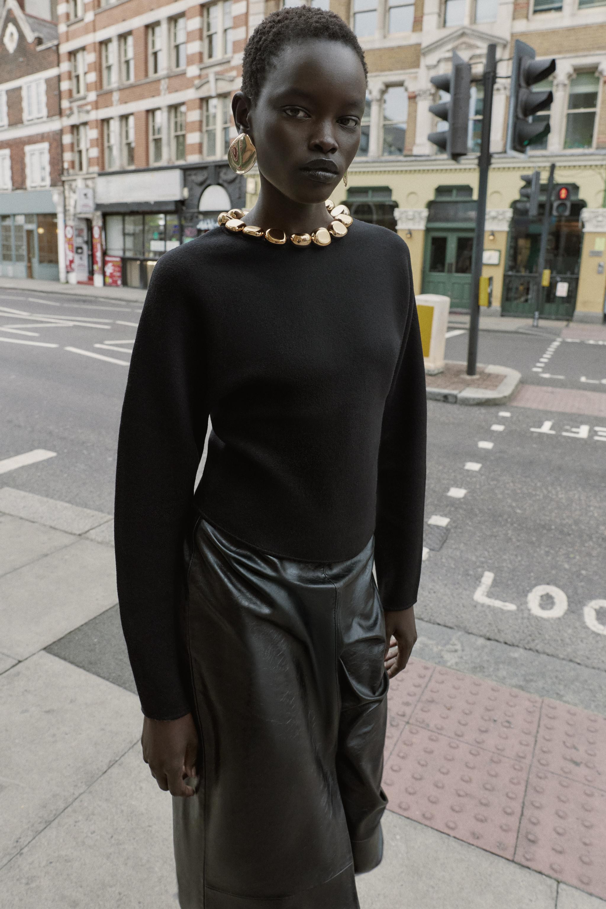 KNIT METALLIC BALL JUMPER | Zara US