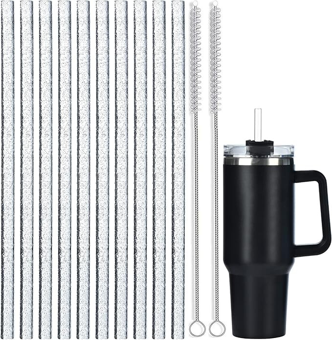 ALINK 10 Pack Replacement Straws for Stanley 40 oz 30 oz Tumbler, 12 in Long Reusable Plastic Cle... | Amazon (US)