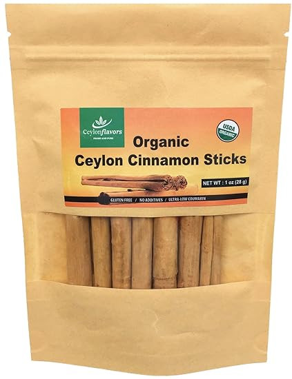 Amazon.com : Organic Ceylon cinnamon sticks, True or Real Cinnamon, Premium Grade, Harvested from... | Amazon (US)
