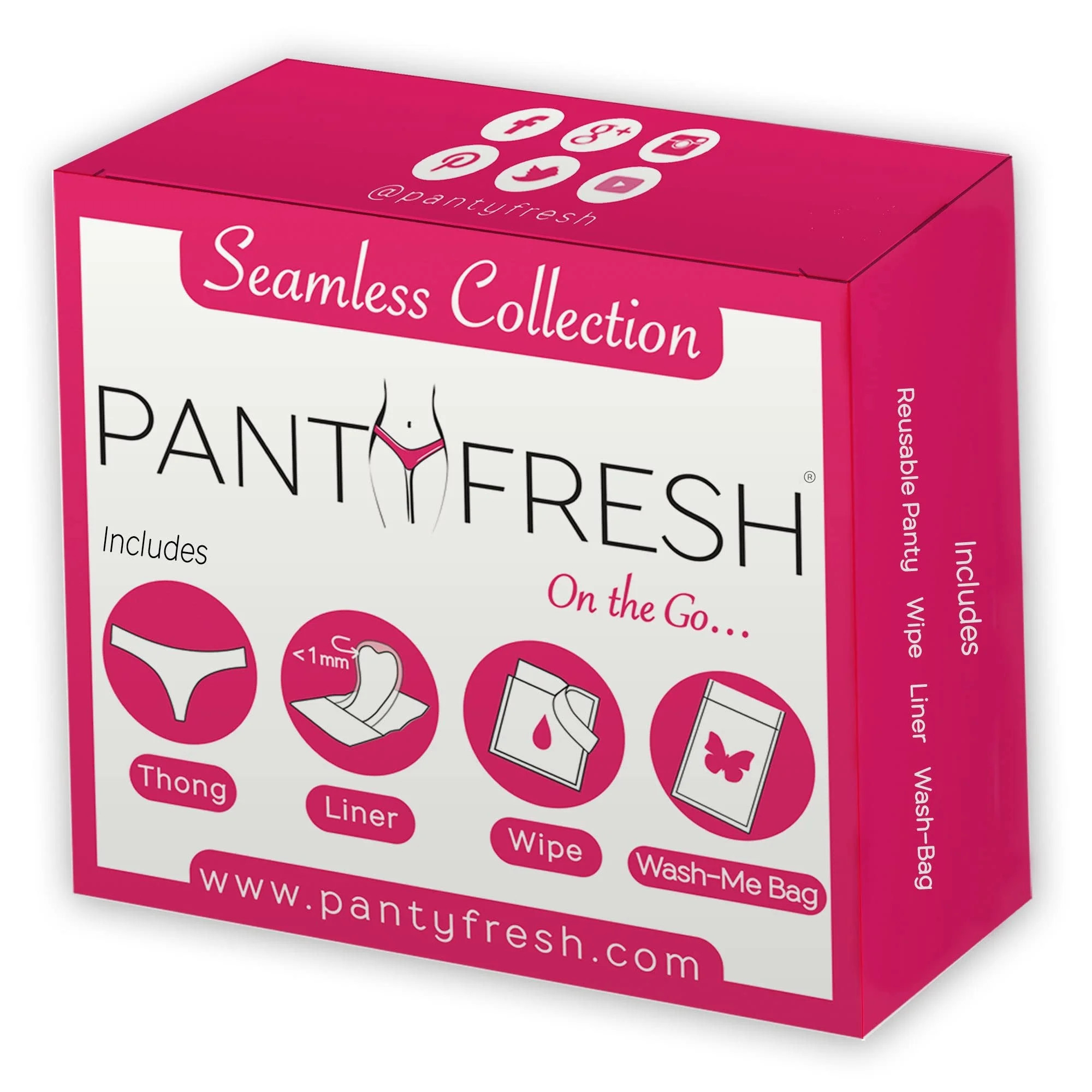to-Go Panty Kit Includes 4 Items Seamless Thong Underwear Fresh Wipe Pantyliner & Washbag Travel ... | Walmart (US)