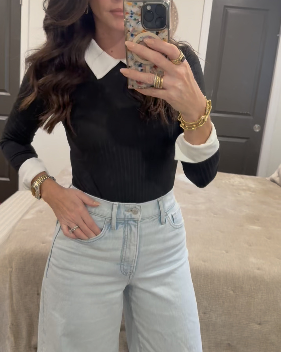 Wednesday’s Fit ✔️🖤
Bodysuit: Amazon
Jeans: Express
Shoes: Prada
@Express @prada #grwm #fitcheck #fashioninspo