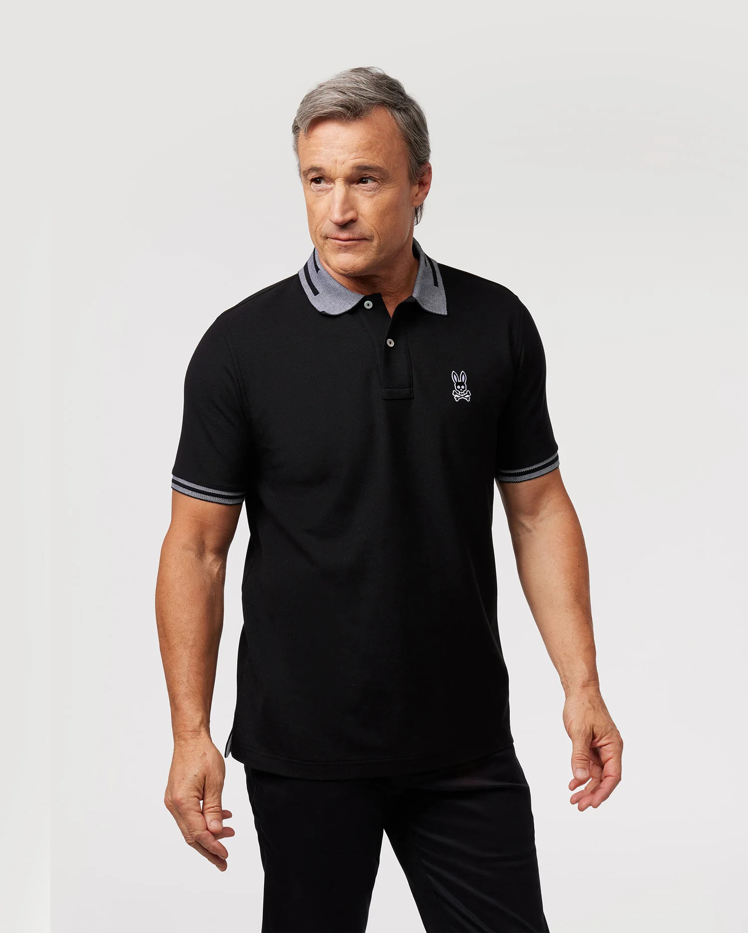 Mens Chester Pique Polo - B6K333Z1PC 001 BLACK / M | Psycho Bunny