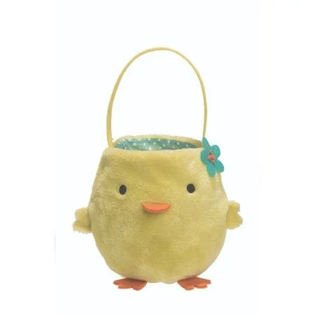 Easter Basket Plush Spring Chick 12"" with handle soft all fabric adorable | Walmart (US)