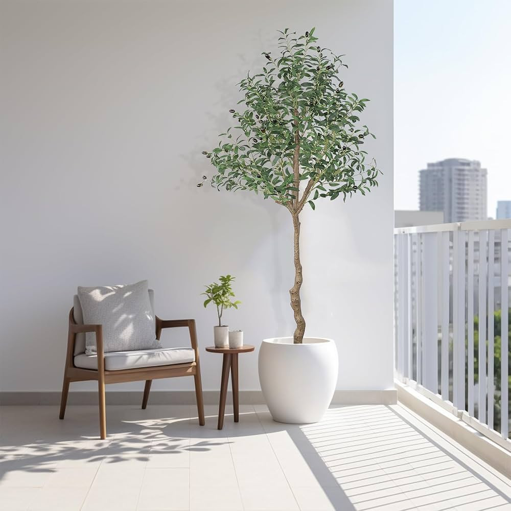 AnTing 6FT Artificial Olive Tree Faux Olive 1150Leaves and 44Fruits with Pot for Home Decor Indoo... | Amazon (US)