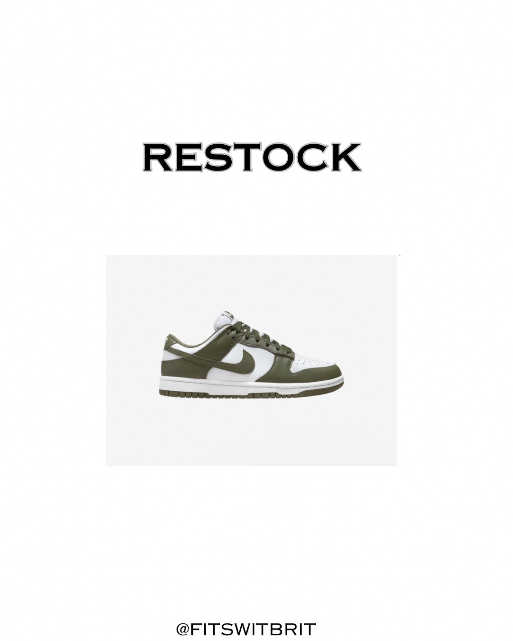 Restock Nike dunk low medium olive 

#nike #dunk

#LTKshoecrush #LTKstyletip