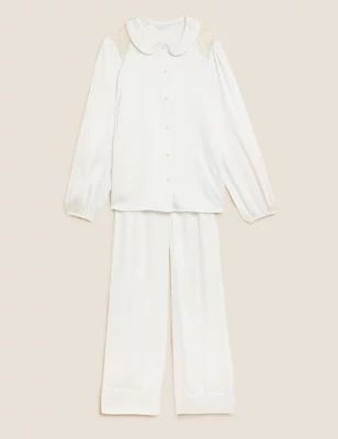 Satin & Lace Revere Pyjama Set | Marks & Spencer (UK)