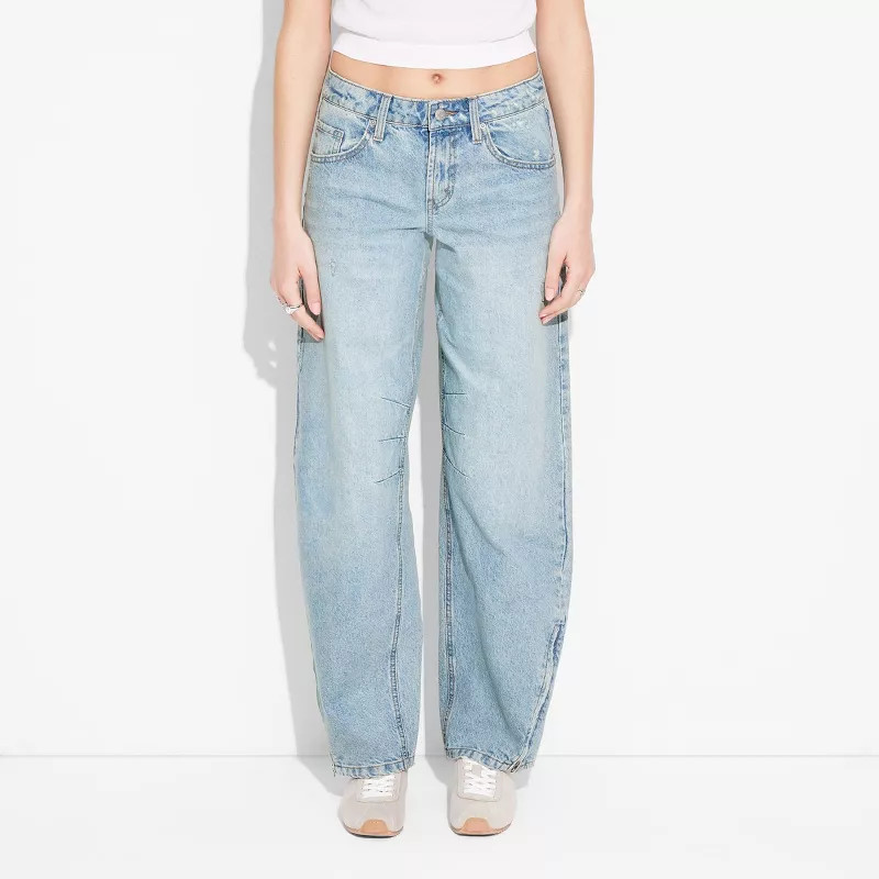 Women's Low-Rise Barrel Jeans - Wild Fable™ | Target