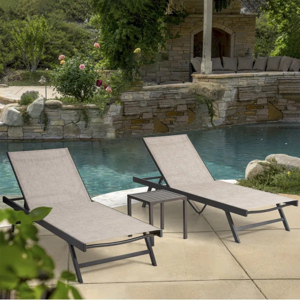 Robles 75.6'' Long Reclining Chaise Lounge Set | Wayfair North America