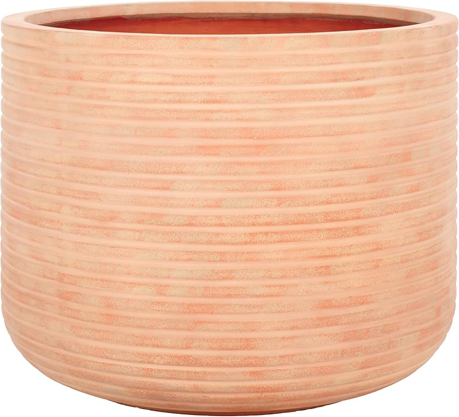 SAFAVIEH Outdoor Nardo Concrete Planter Pot, 22.8" Terracotta PAT1531D | Amazon (US)