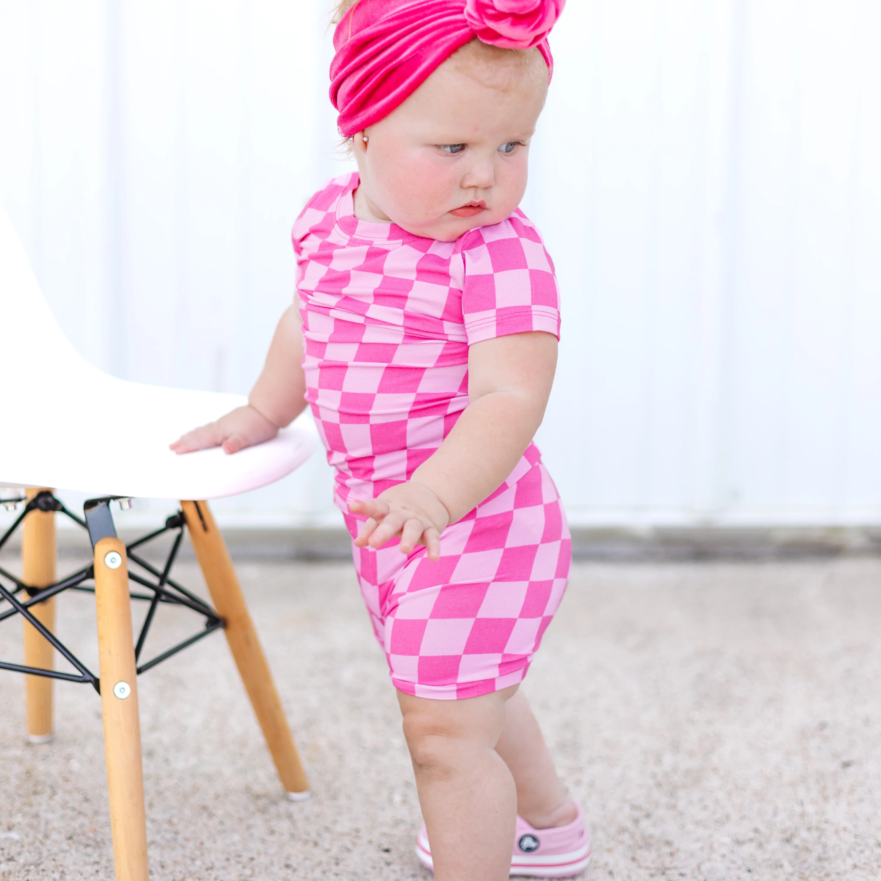 TICKLED PINK CHECKS DREAM SHORT SET | Dream Big Little Co.