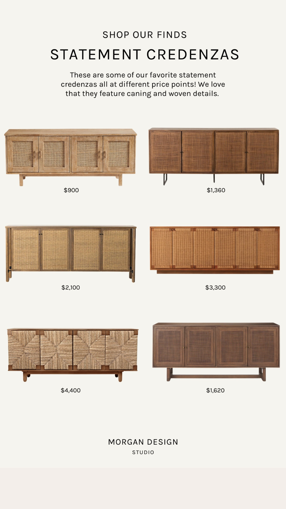 Check out some of our favorite statement credenzas all at different price points! We love that each one features caning or woven details.

#LTKFallSale #LTKHome