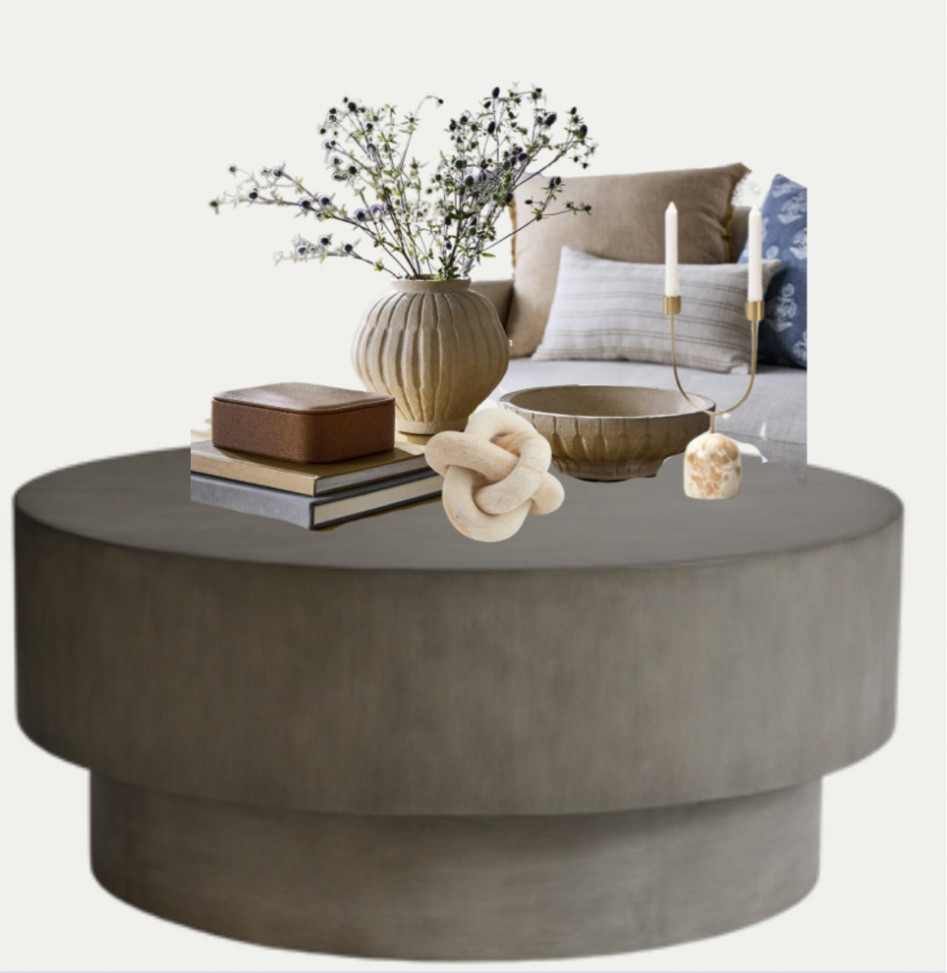 Custom coffee table styling for Kaelyn