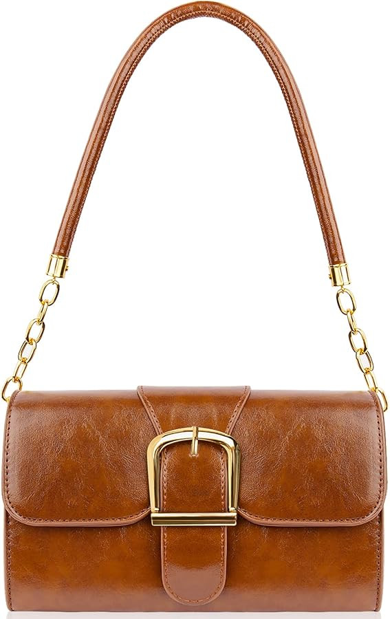 Shoulder Bag for Women, PU Leather Small Purse Handbags, Tote Purses for Women with Removable Str... | Amazon (US)