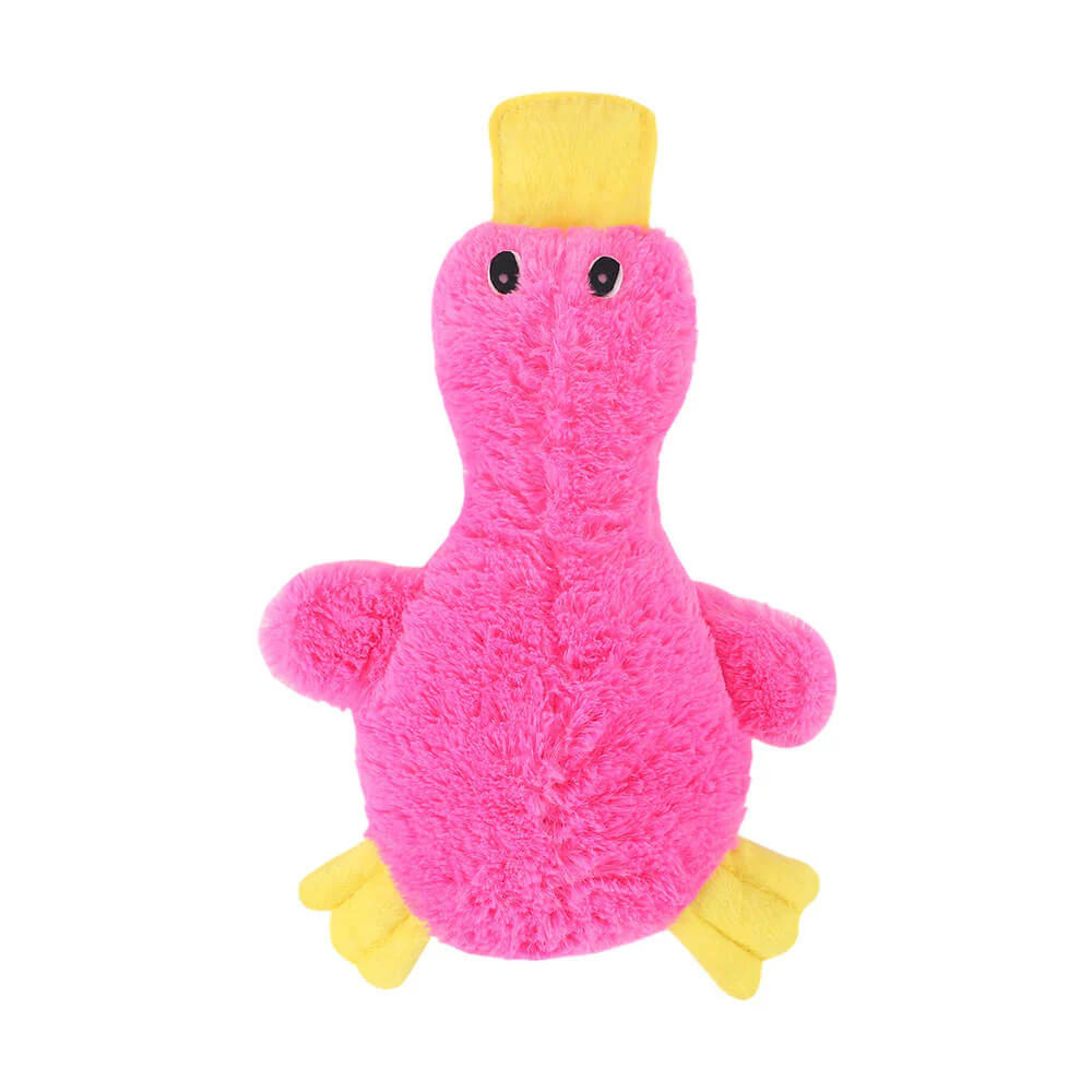 Cute Duck Plush Toy With Squeaker Dog Chew Toy, Pink | FunnyFuzzy Affiliate Program