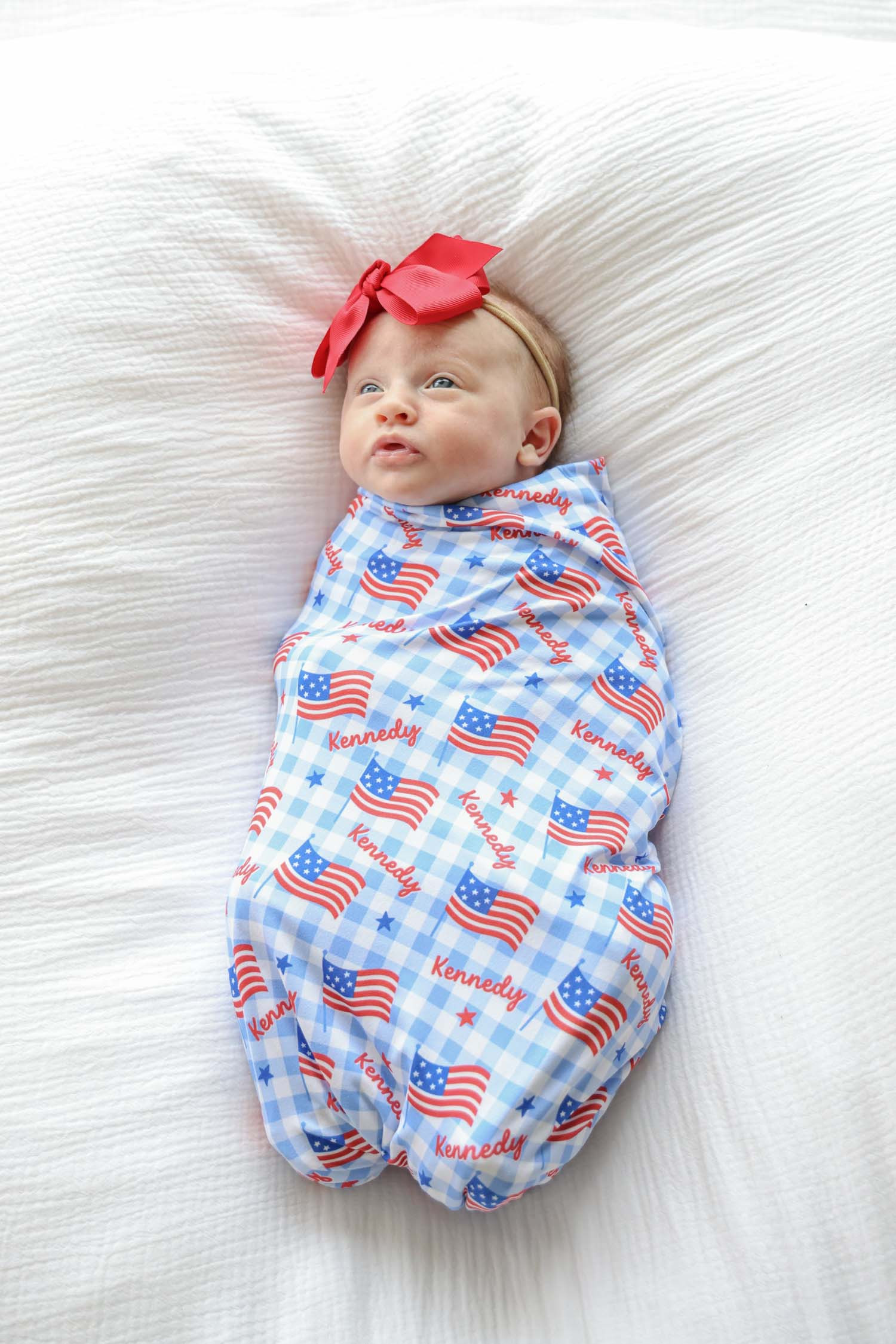 Personalized Swaddle Blanket | Star-Spangled Picnic | Caden Lane