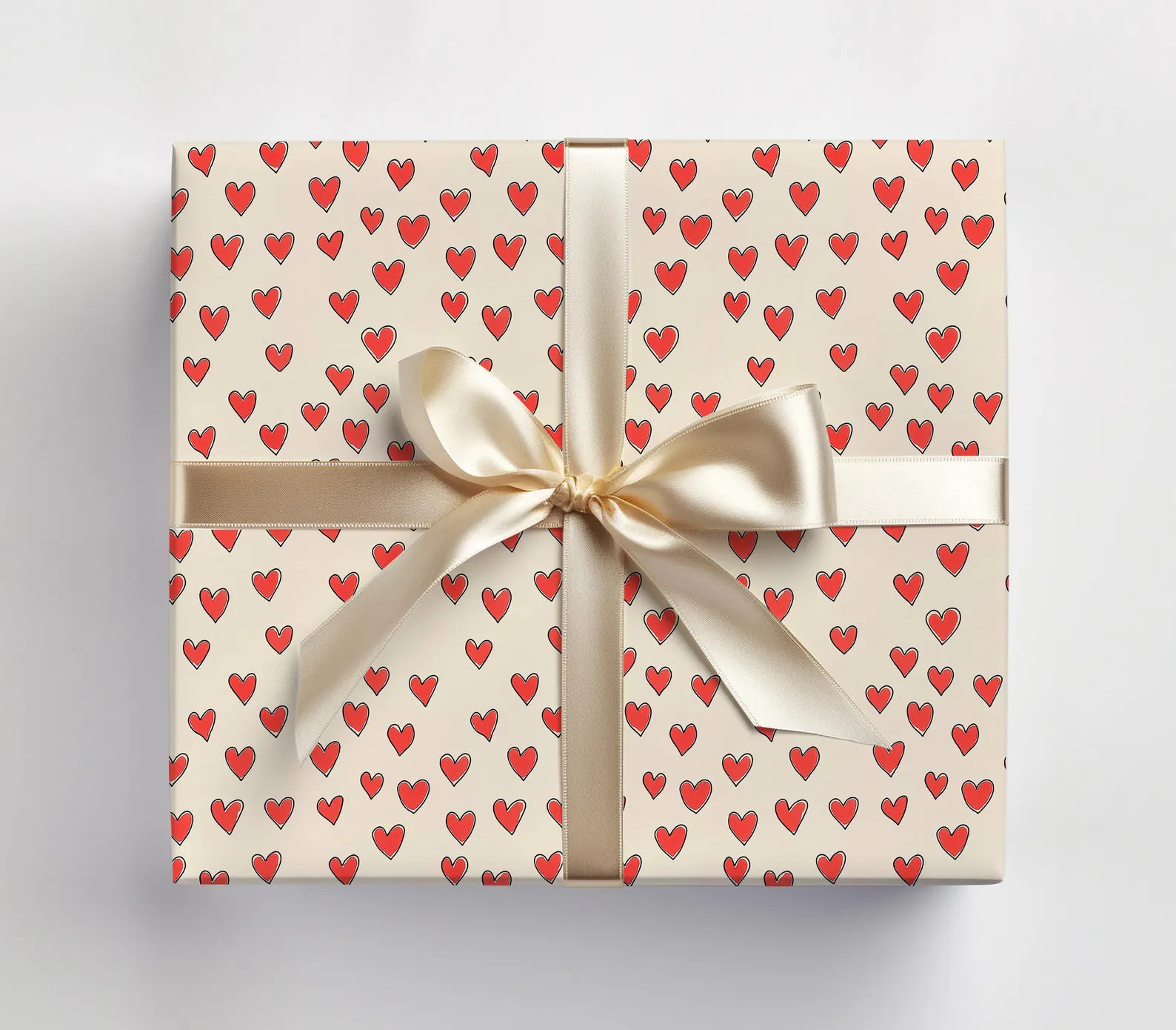 Heart Wrapping Paper, Red Heart Wrapping Paper, Valentine Gift Wrap, Love Gift Wrap, Cute Classic... | Etsy (US)