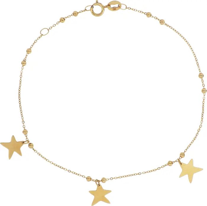 14K Gold Star Charm Bracelet | Nordstrom