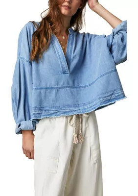 Free People Women's Jude Denim Pullover | Belk
