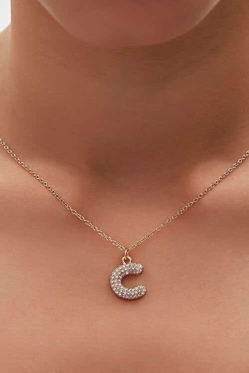 Rhinestone Initial Necklace | Forever 21 (US)