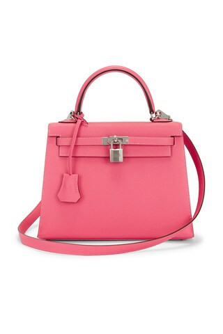 Hermes Epsom Kelly 25 Sellier Handbag in Pink | FWRD 