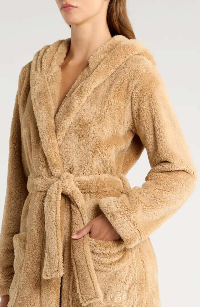 UGG® Aarti Faux Shearling Hooded Robe | Nordstrom | Nordstrom