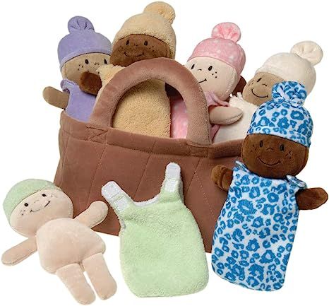 Basket of Babies Creative Minds Plush Dolls, Soft Baby Dolls Set, 6 Piece Set for All Ages | Amazon (US)