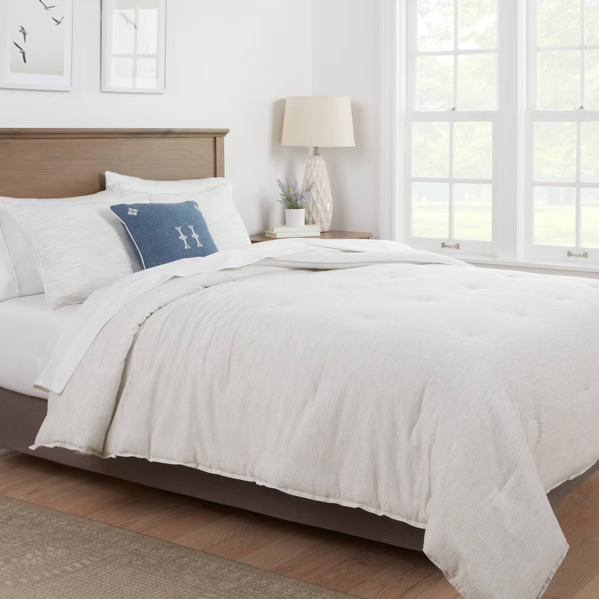 Space Dyed Cotton Linen Comforter & Sham Set - Threshold™ | Target