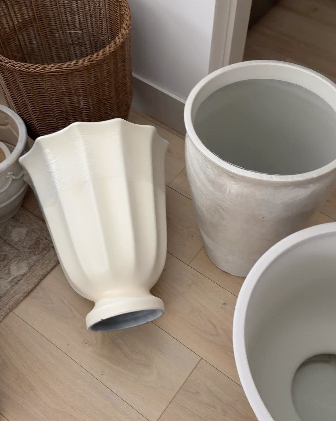 Prettiest new large Walmart planters all under $25! The white one was chipped on the side when it was delivered 🥲

#LTKFindsUnder50 #LTKHome #LTKSeasonal