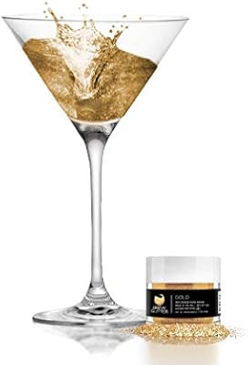 BREW GLITTER Gold Edible Glitter For Drinks, Cocktails, Beer, Drink Garnish & Beverages | 4 Grams... | Amazon (US)