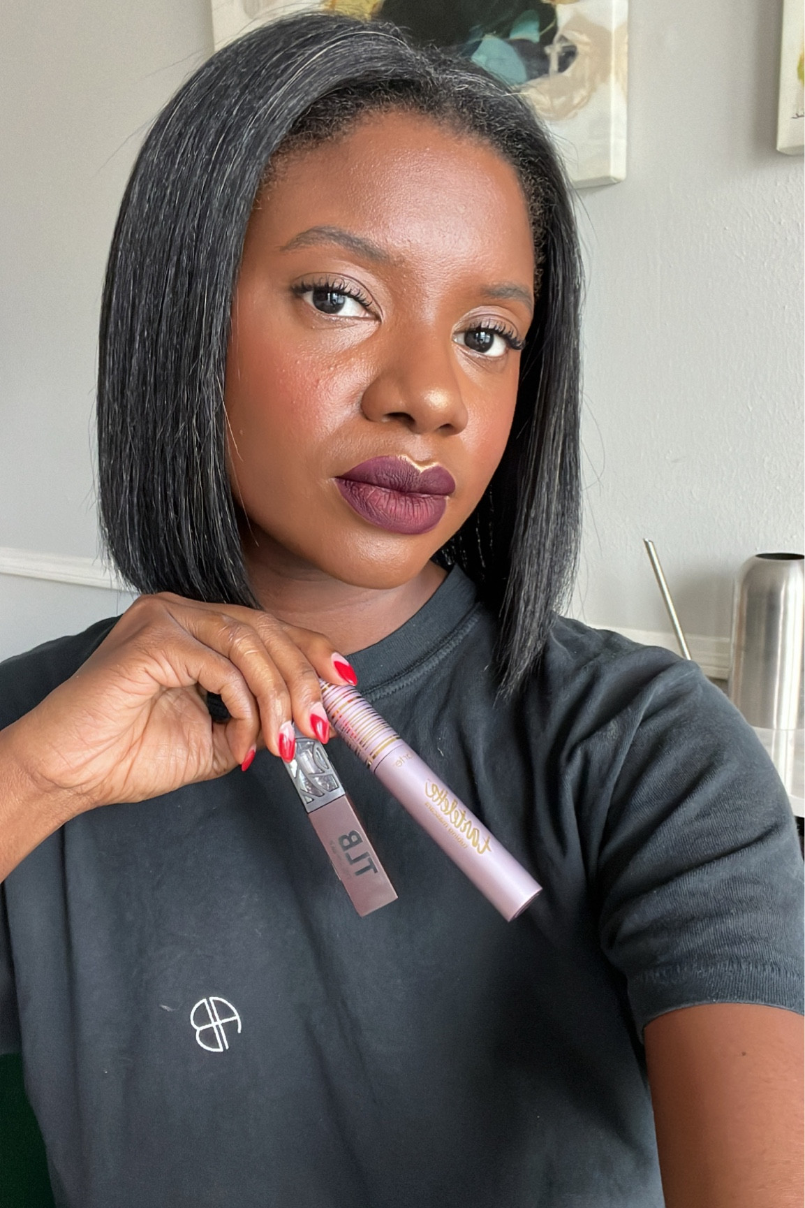 Holiday make up! Great mascara for short curly lashes and a deep berry matte lip color. The shade is called rebel. 

#LTKunder50 #LTKbeauty #LTKHoliday