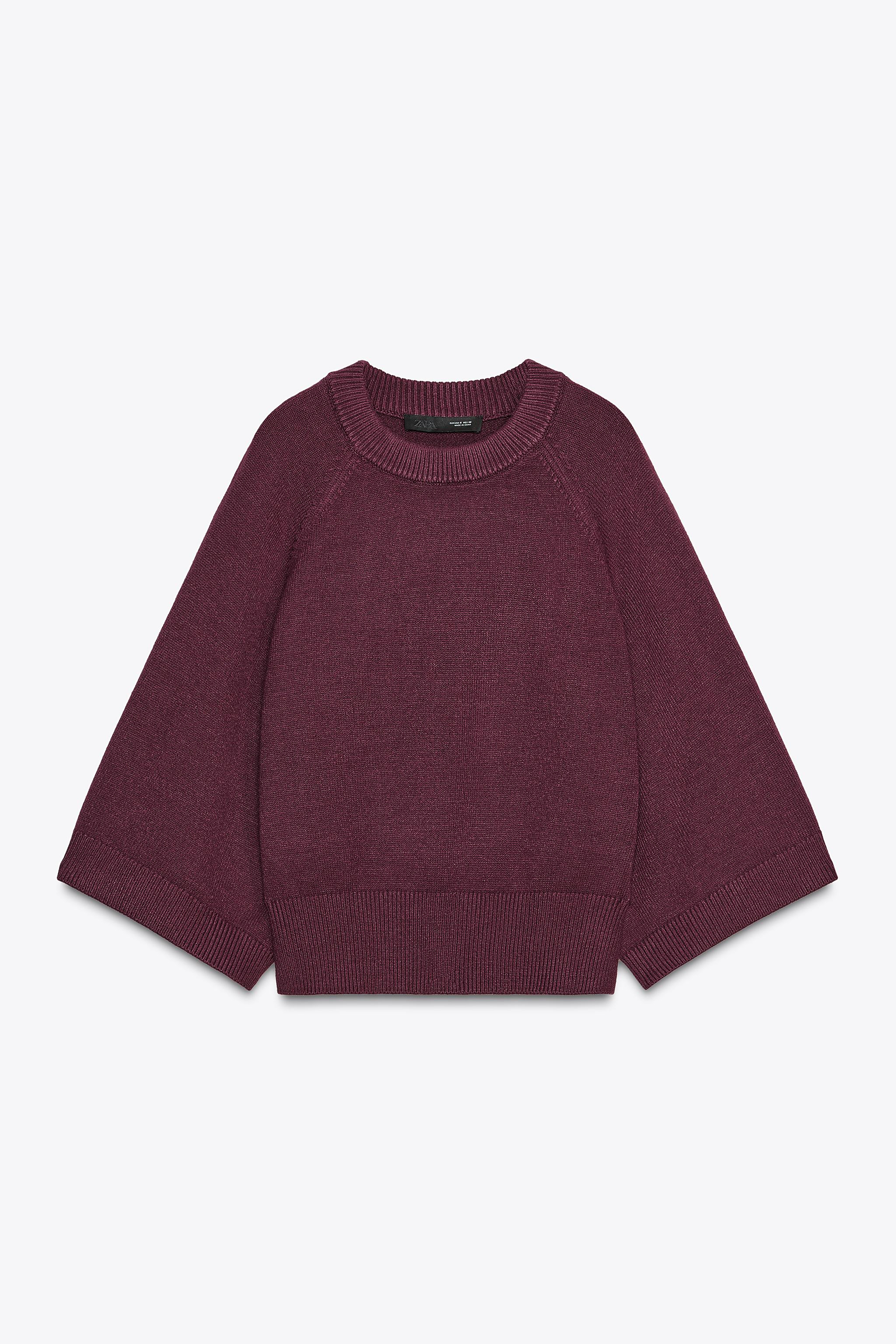 WIDE SLEEVE KNIT SWEATER | Zara US