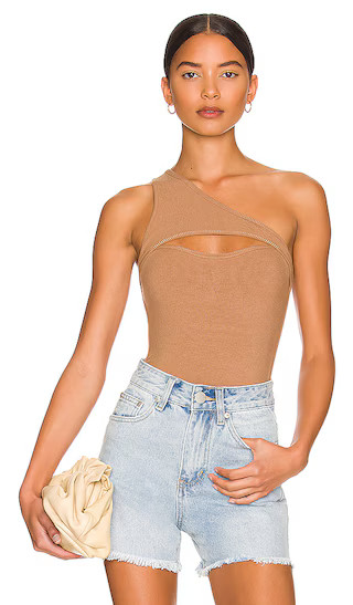 Sadra One Shoulder Bodysuit in Nude | Revolve Clothing (Global)