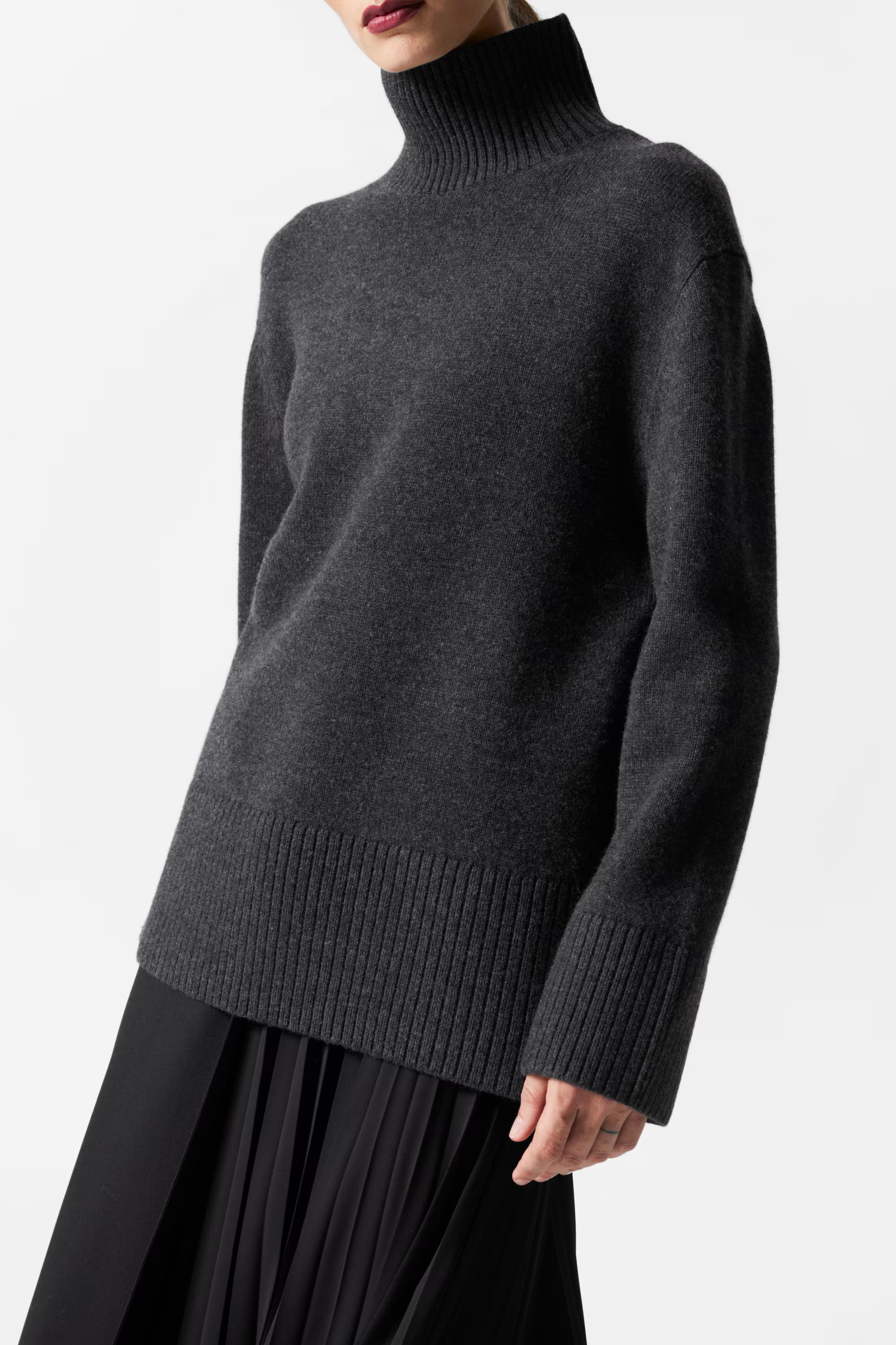 Oversized-Wollpullover mit Rollkragen | H&M (DE, AT, CH, NL, FI)