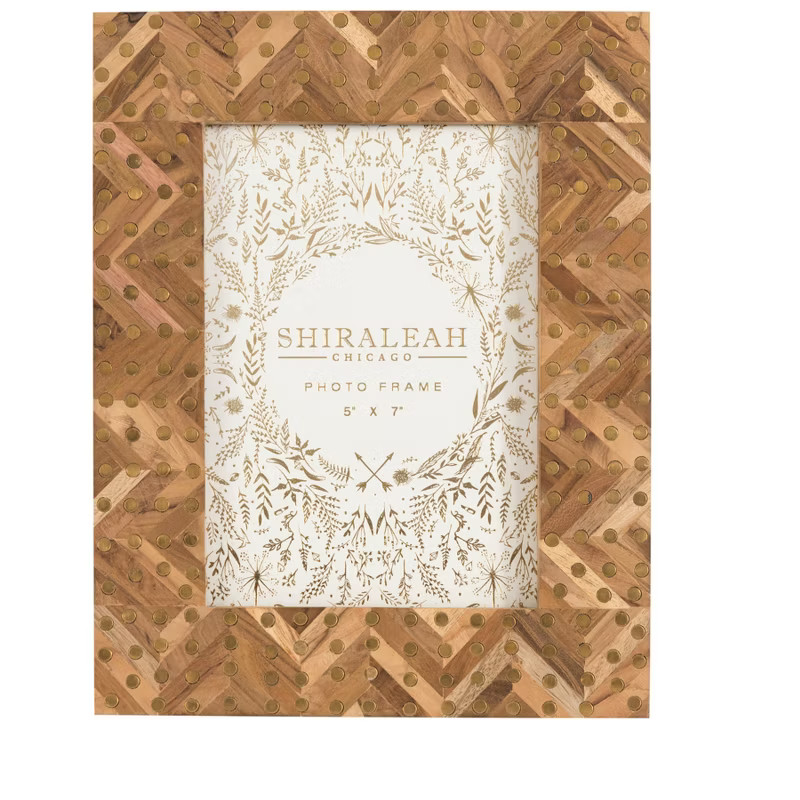 Mansour Studded 5X7 Picture Frame  - Brown - Shiraleah | Target