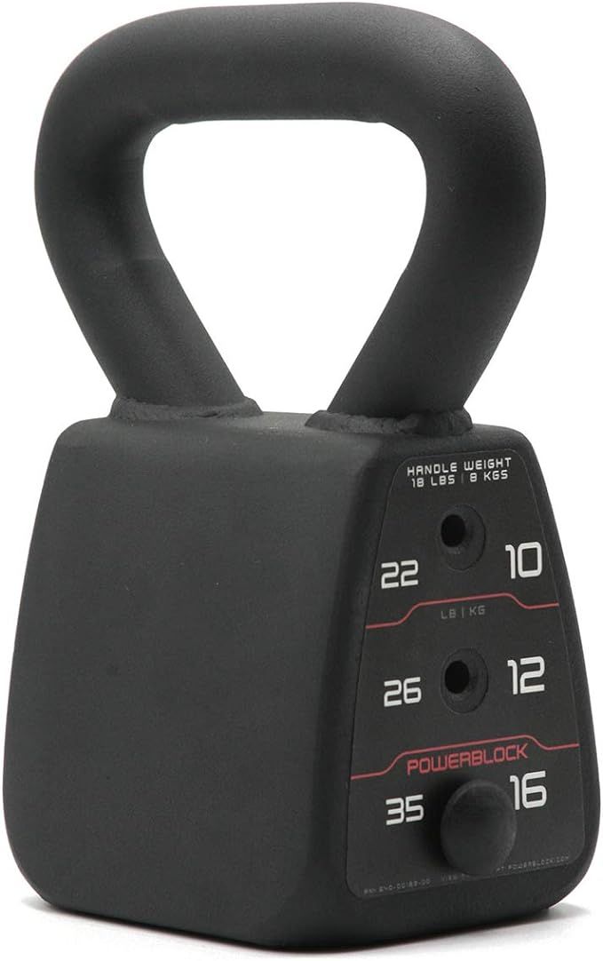 PowerBlock Adjustable Kettlebell, 18-35 lb. Weight Set, Durable Long Lasting Build, Innovative Wo... | Amazon (US)
