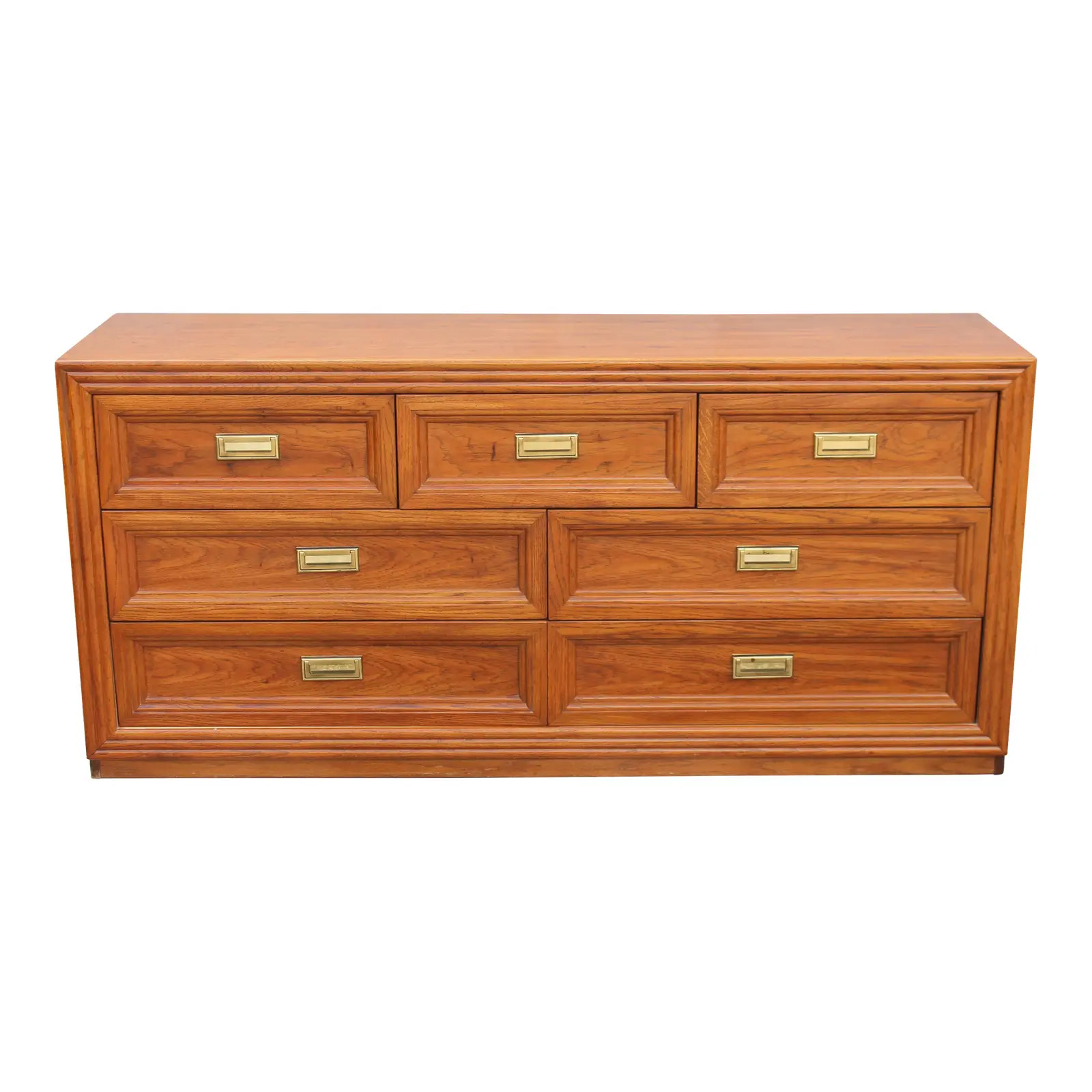 Mid Century Modern Campaign Style Dresser | Chairish